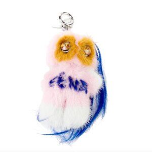 FENDI Fur Owl Bag Charm RARE NWT FULL SET